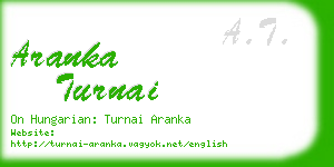 aranka turnai business card